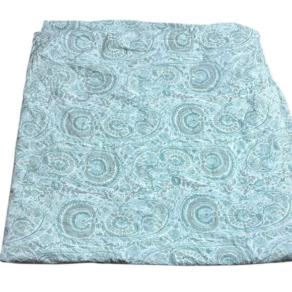 Pottery Barn Other - Pottery barn full/queen remy paisley cotton duvet cover blues boho